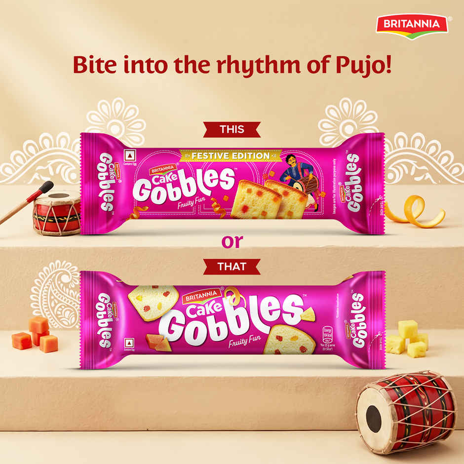 Britannia Gobbles Bar Cake Fruity Fun | Bakery Delight