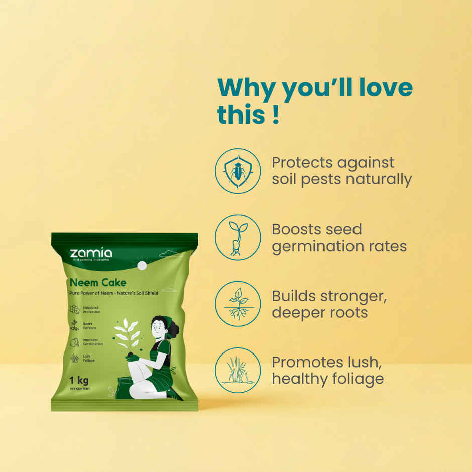 Zamia Neem Cake Powder | Organic Fertilizer & Soil Conditioner | By Nurturing Green