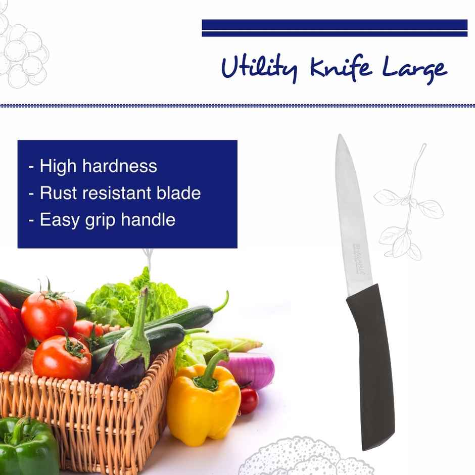 Bhalaria Stainless Steel Utility Knife | Food Safe | 22 cm