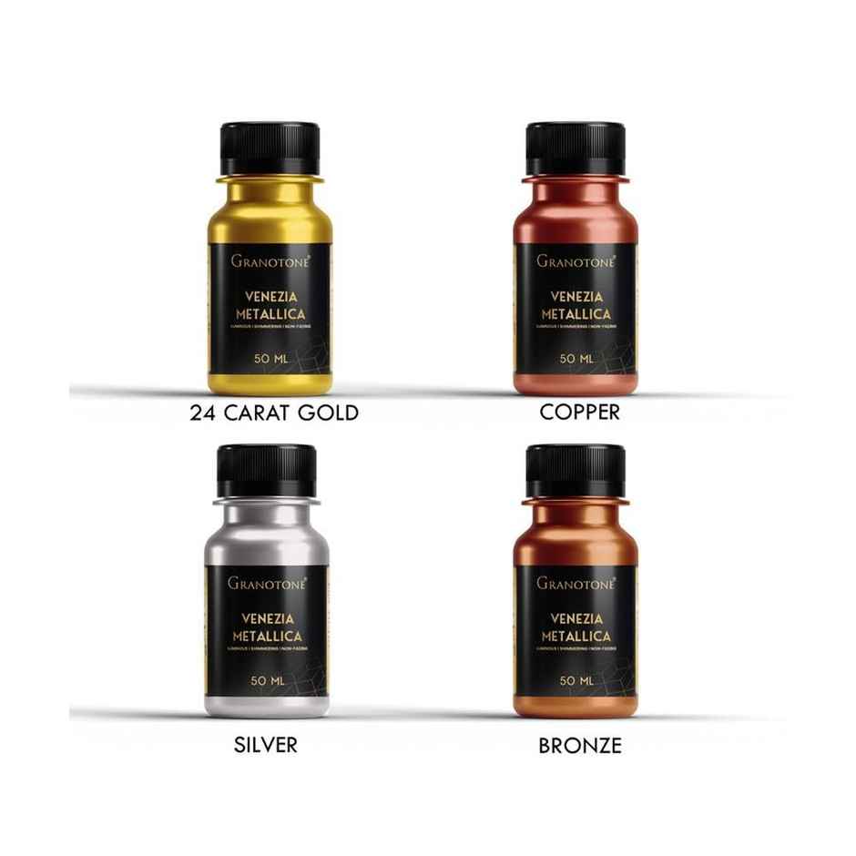Granotone Venezia Metallic Acrylic Color Set | Multicolour