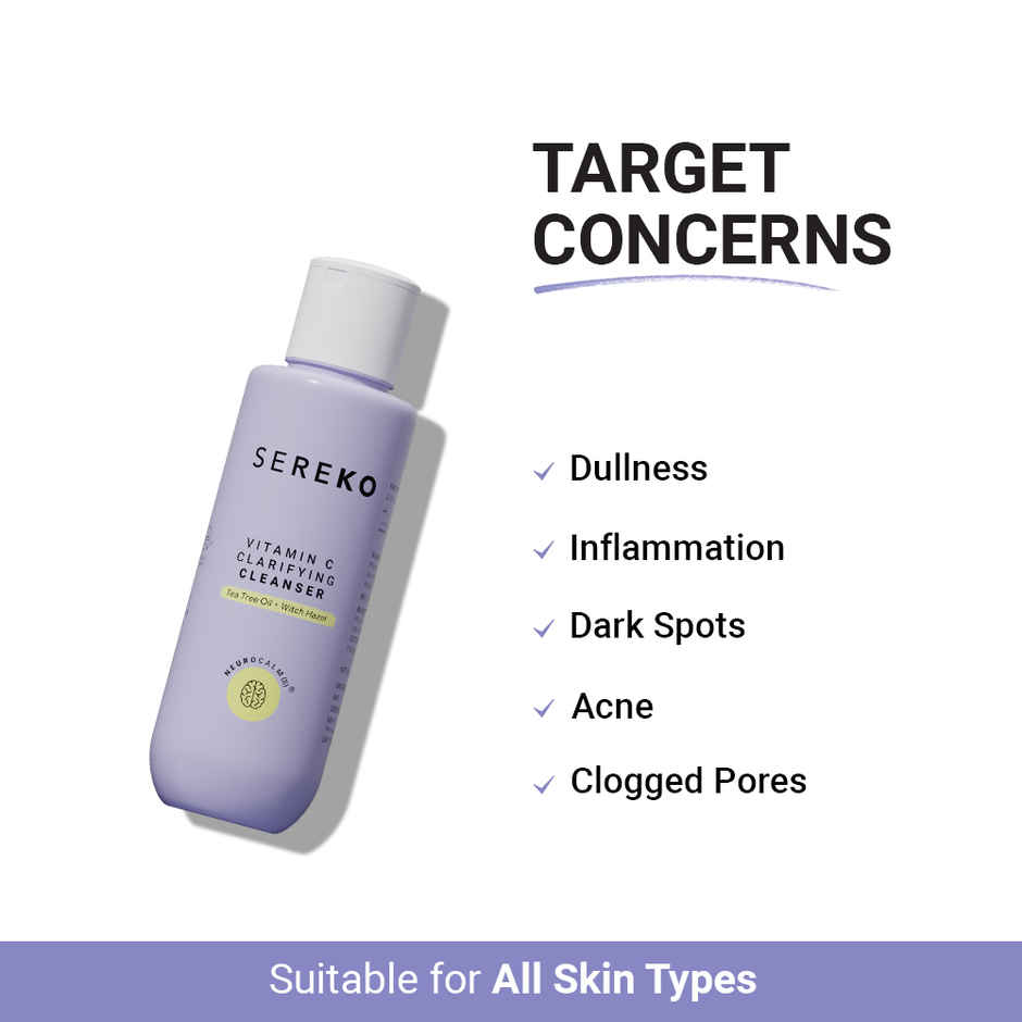 SEREKO Face Cleanser with Vitamin C & Tea Tree Oil for Brighter & Even Skin Tone