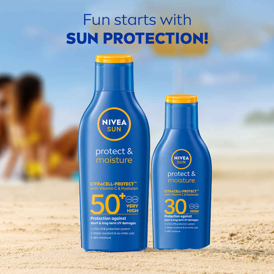 NIVEA SUN Protect and Moisture SPF 50+ Advanced Sunscreen|PA+++ UVA - UVB Protection System