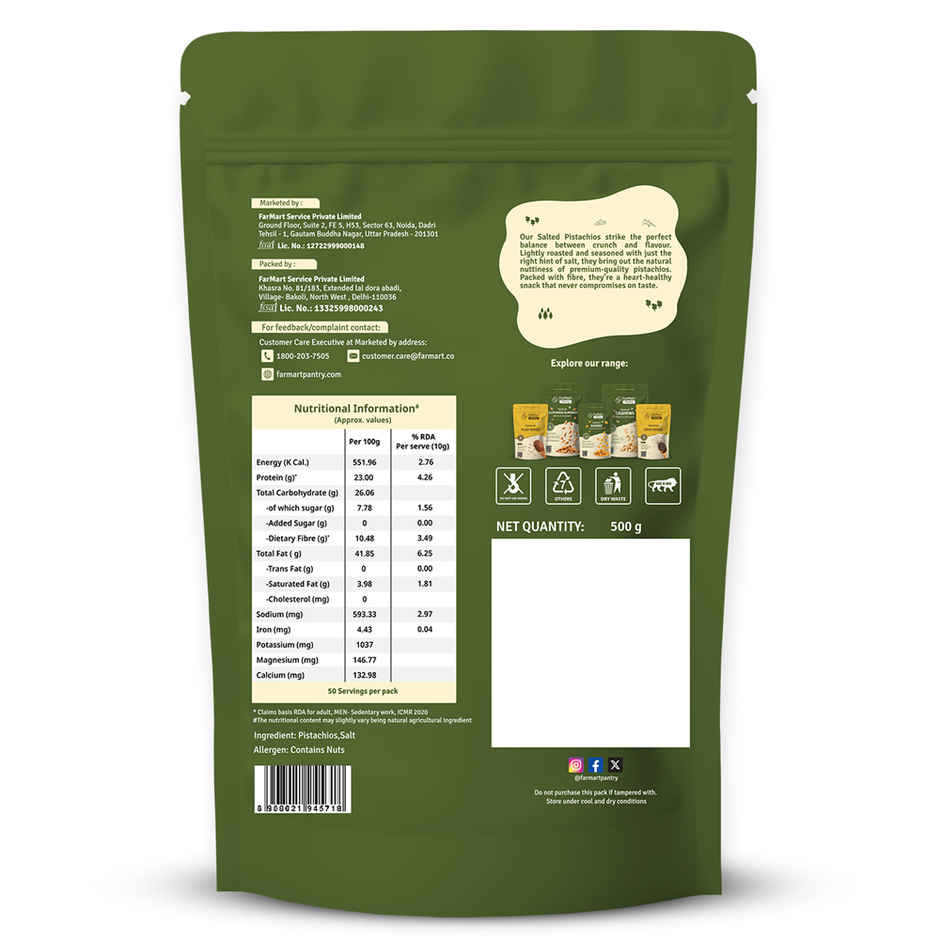 FarMart Pantry Premium Roasted & Salted Pistachios