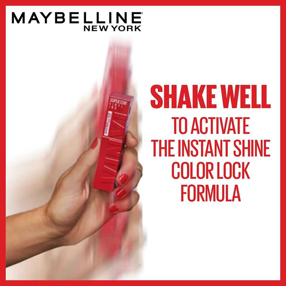 Maybelline Superstay Vinyl Ink Liquid Lipstick | Peachy | 16 HRs | Enriched With Vitamin E & Aloe