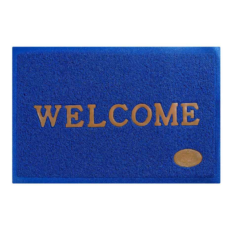 Dream Living Designer Welcome Mat Front Door Mat | 38x58cm Entrance Door| Floor Mats | Blue