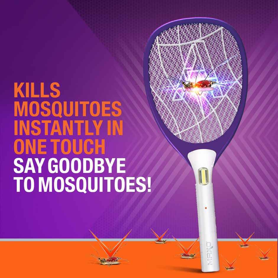 Maxo Anti Mosquito Racquet for Instant Mosquito Kill and Rechargeable Use