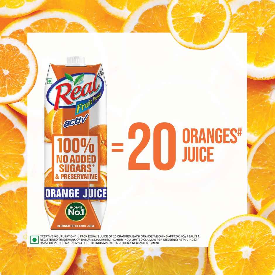 Dabur Real Activ Orange Juice | Fresh & Fruity