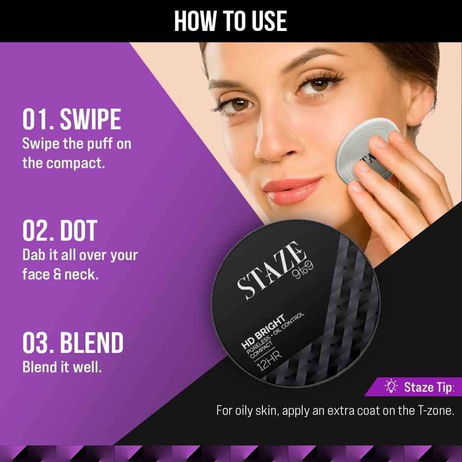 Staze HD Bright Oil-Controlling Compact |128C Cashmere