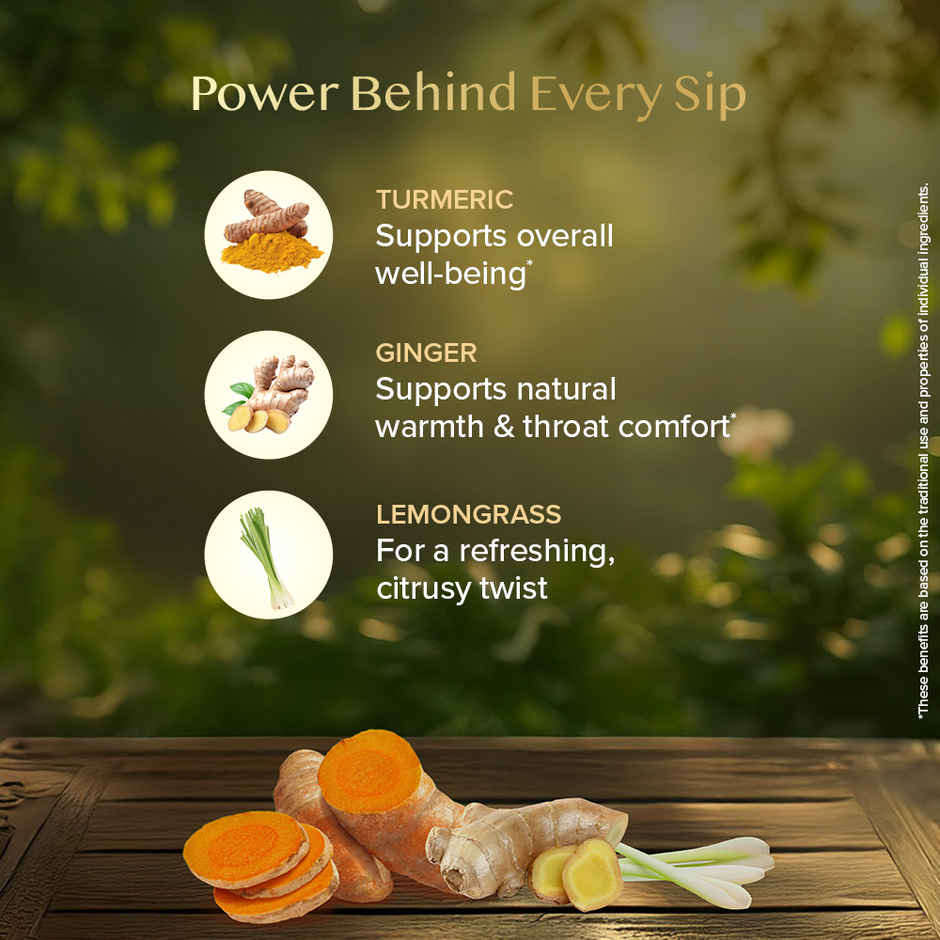 Vahdam Turmeric Citrus Ginger for Throat Relief | Herbal Infusion