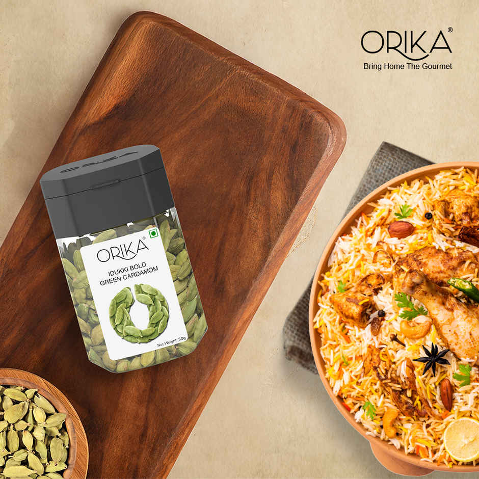 Orika Idukki Bold 8mm Green Cardamom | Hari Elaichi