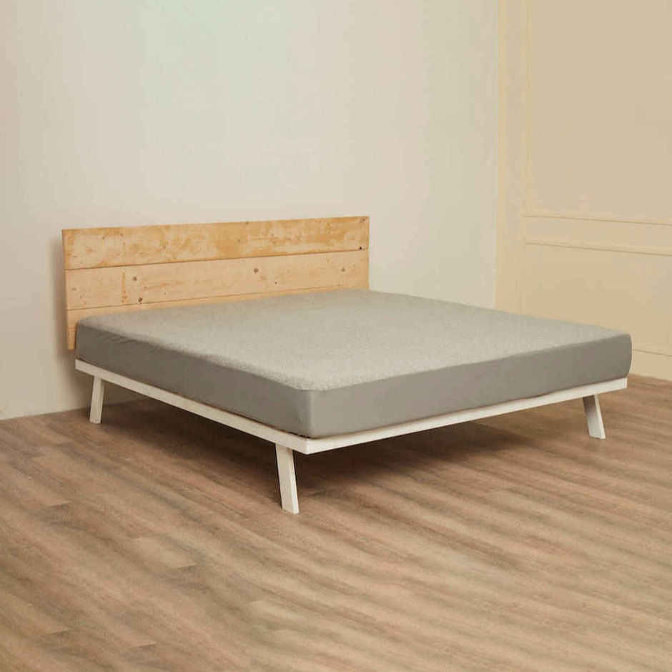 Water Proof Terry Cotton Mattress Protector | Grey | Machine Washable | Super Soft 75x36 Inch