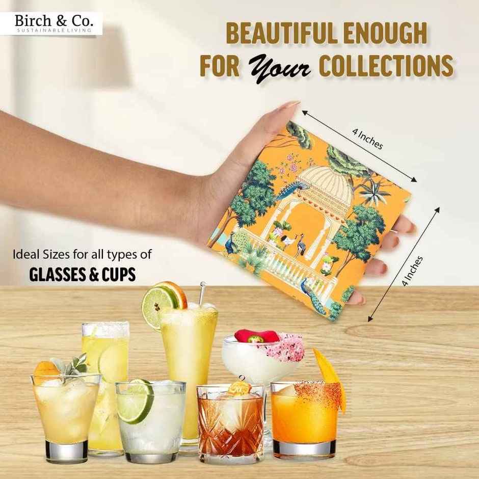 Birch & Co. Coaster | Heritage Coaster Set of 6 with Holder