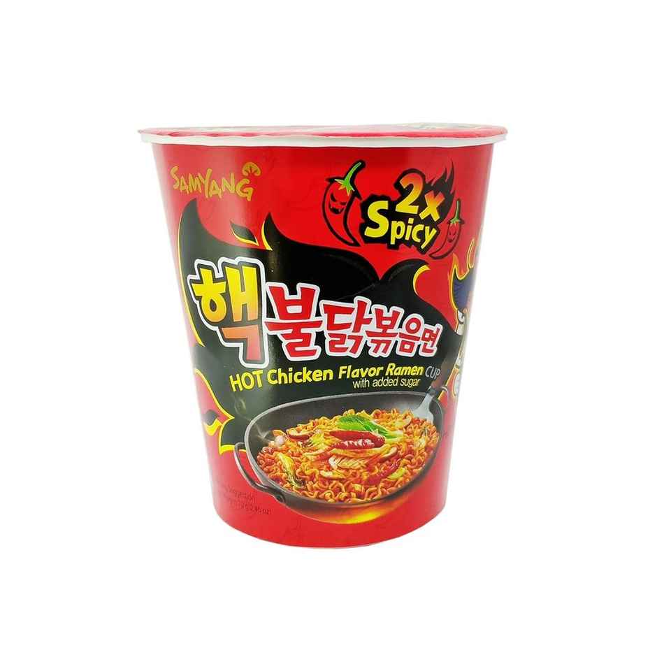 Korean Samyang 2x Spicy Hot Chicken Flavour Ramen Cup Non Veg