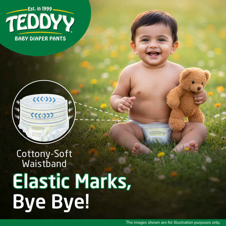 Teddyy Baby Pant Style Diaper | L | 62 pcs