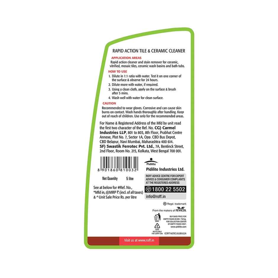 Roff Cera Clean | All Purpose Tile | Floor & Wall Cleaner | Stain Remover