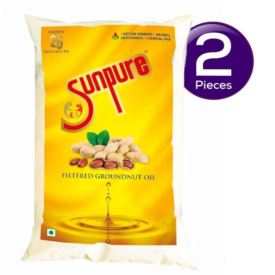Sunpure Filtered Groundnut Oil | Pouch Combo