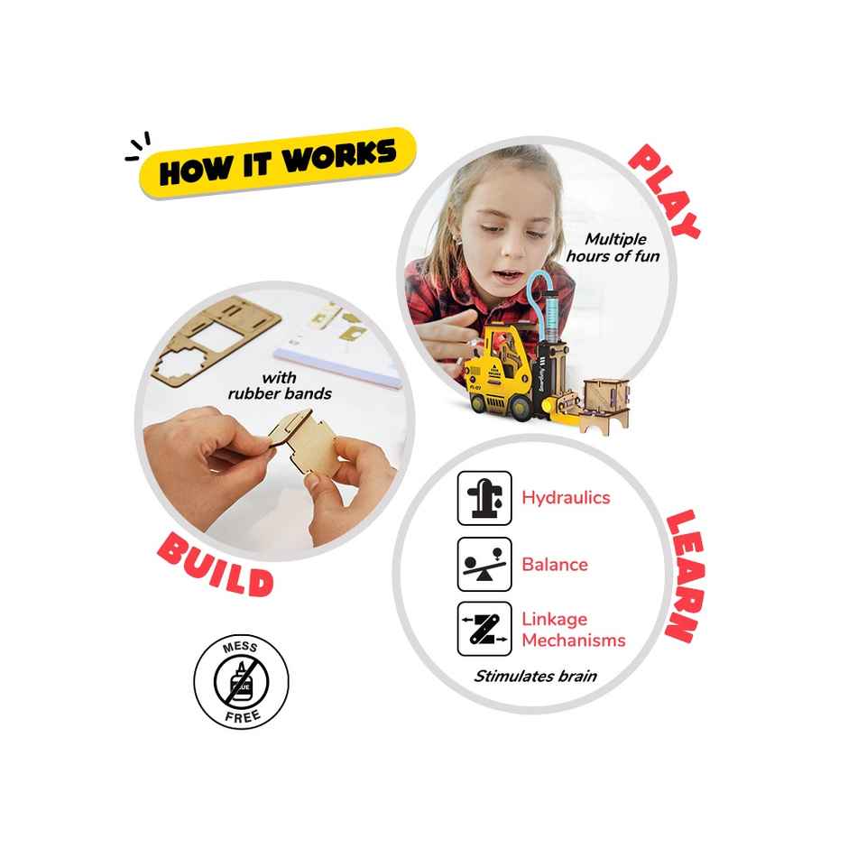 Smartivity Hydraulic Forklift Construction Vehicle Toy - Smrt1253