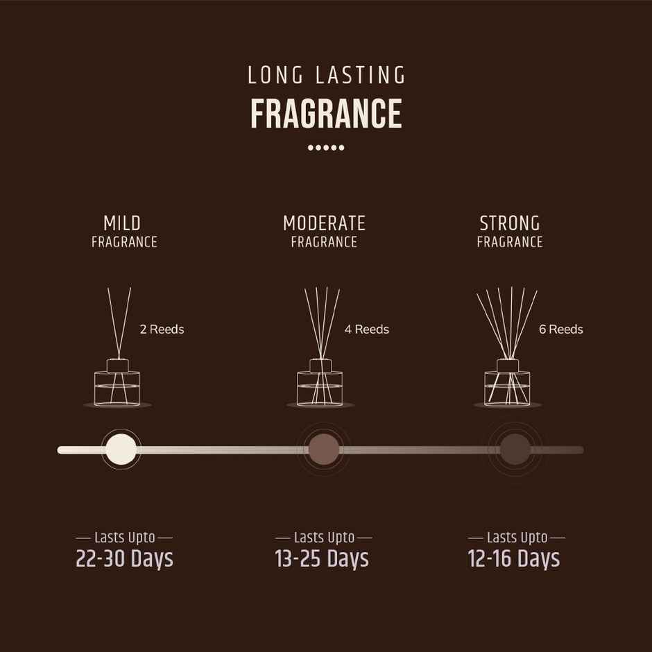 Aromahpure Premium Reed Diffuser with 6 Fiber Reed Sticks | Vanilla