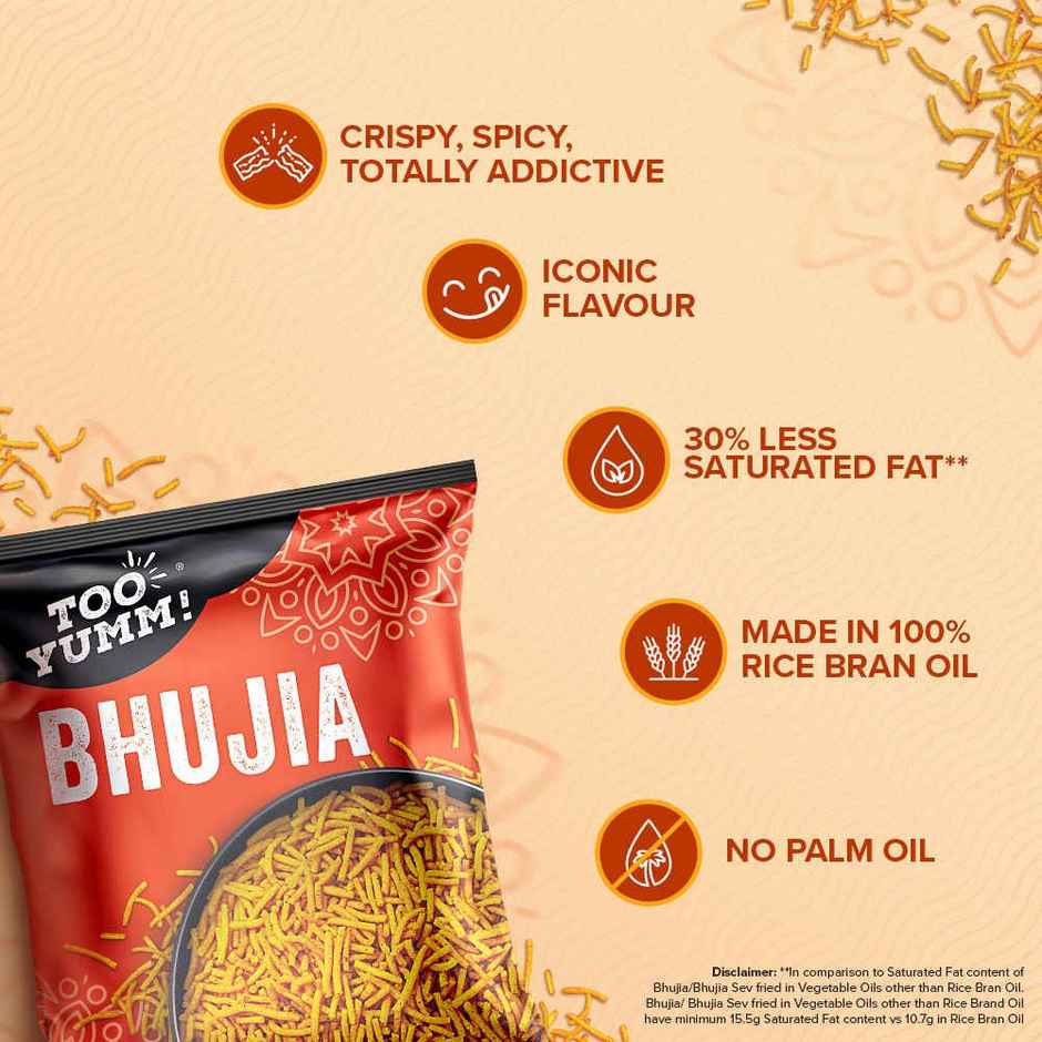 Too Yumm Bhujia Sev Snacks, 30% Less Saturated Fats, No Palm Oil Healthy Namkeen