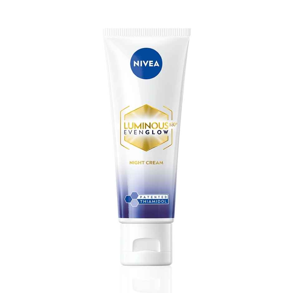 Nivea Luminous Even Glow Oil Control Serum| Thiamidol, Salicylic, Hyaluronic Acid| Reduces Dark Spot (40ml) & Nivea Luminous Even Glow Face Wash | Oil Free Formula, Aha, Aloe Vera, Guarana Extract | Deep Clean (100ml) & Nivea Luminous Even Glow Oil Control Day Cream Spf 50,Thiamidol |Uv Protection & Reduces Dark Spots (40ml) & Nivea Luminous Even Glow Night Cream |Thiamidol & Hyaluronic Acid |Moisturizes & Reduces Dark Spots (40ml) Combo