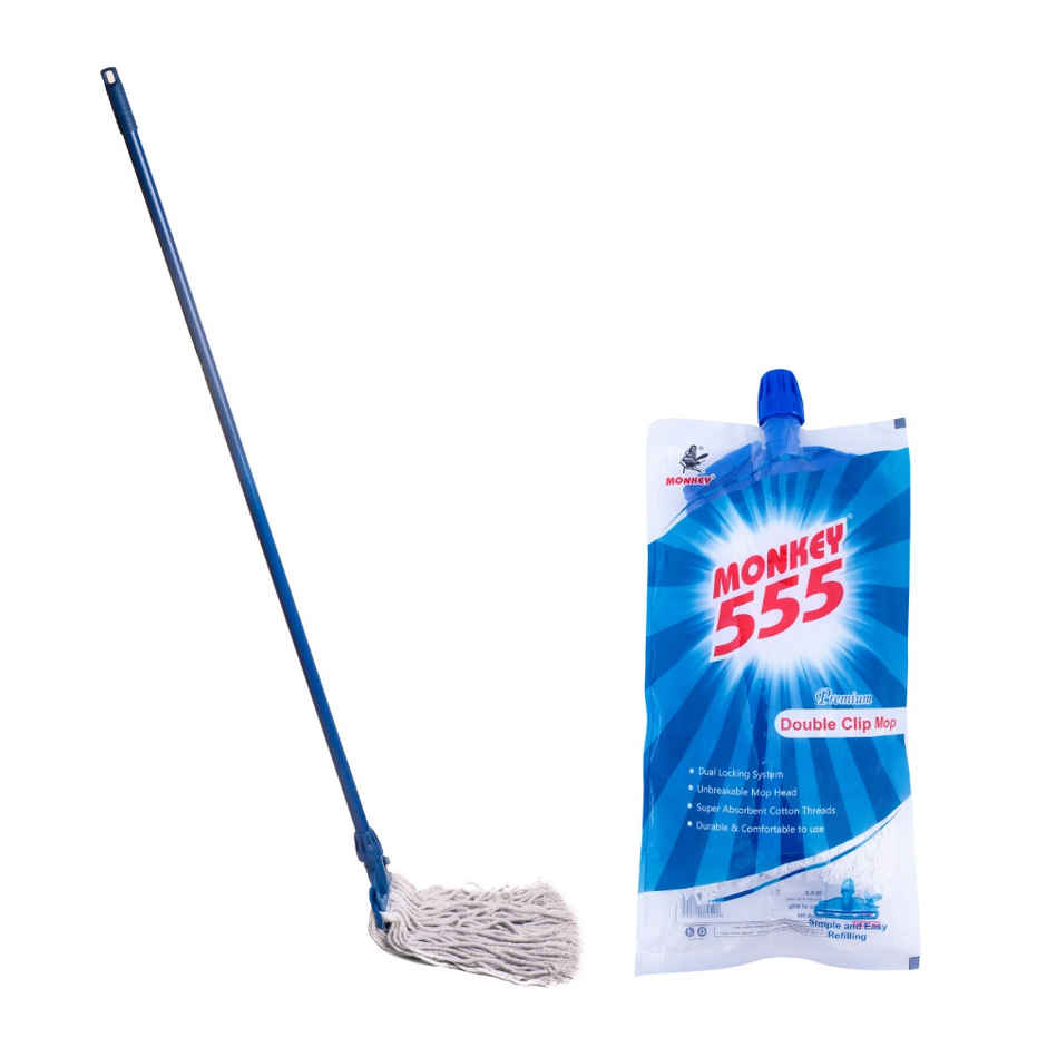 Monkey 555 Blue Premium Clip Mop for Wiping Floor
