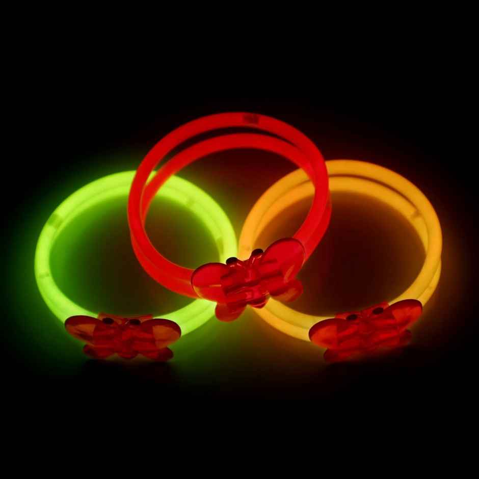 Glow in The Dark Bracelet Glow Sticks With Butterfly Connector | Party Propz