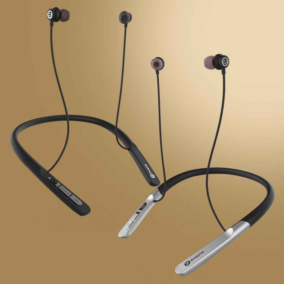 SnapUp Musique Basspro Bluetooth Wireless Neckband - Deep Black