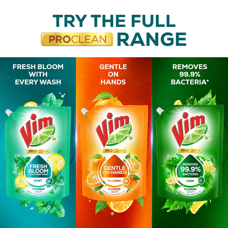 Vim Proclean Tangerine Dishwash Liquid