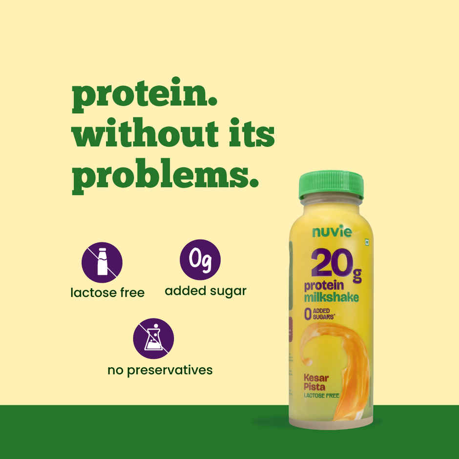 Nuvie Kesar Pista Protein Milkshake - Lactose Free