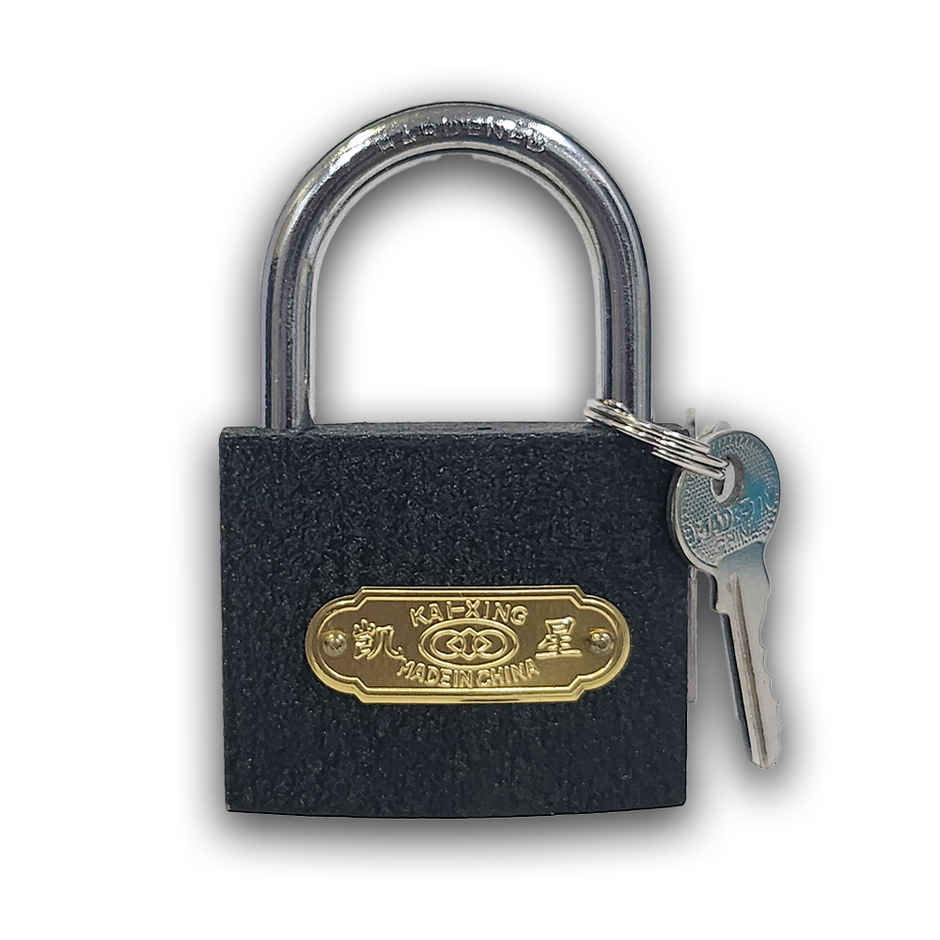 Chrome 40Mm Pad Lock Black