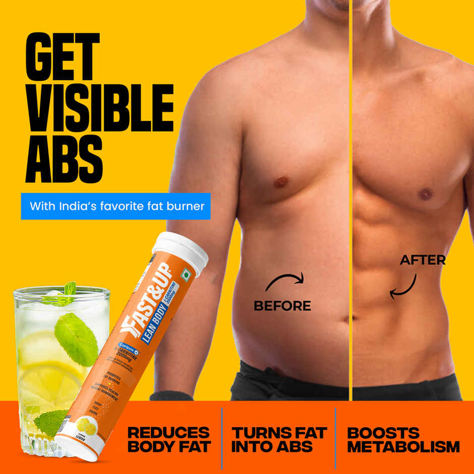 Fast&Up Fat Burner L-Carnitine For Weight Loss - Lemon flavour
