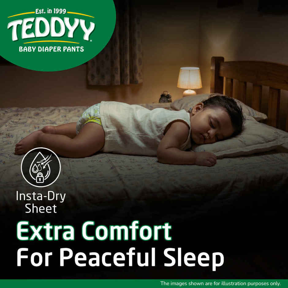 Teddyy Baby Pant Style Diaper | L | 62 pcs