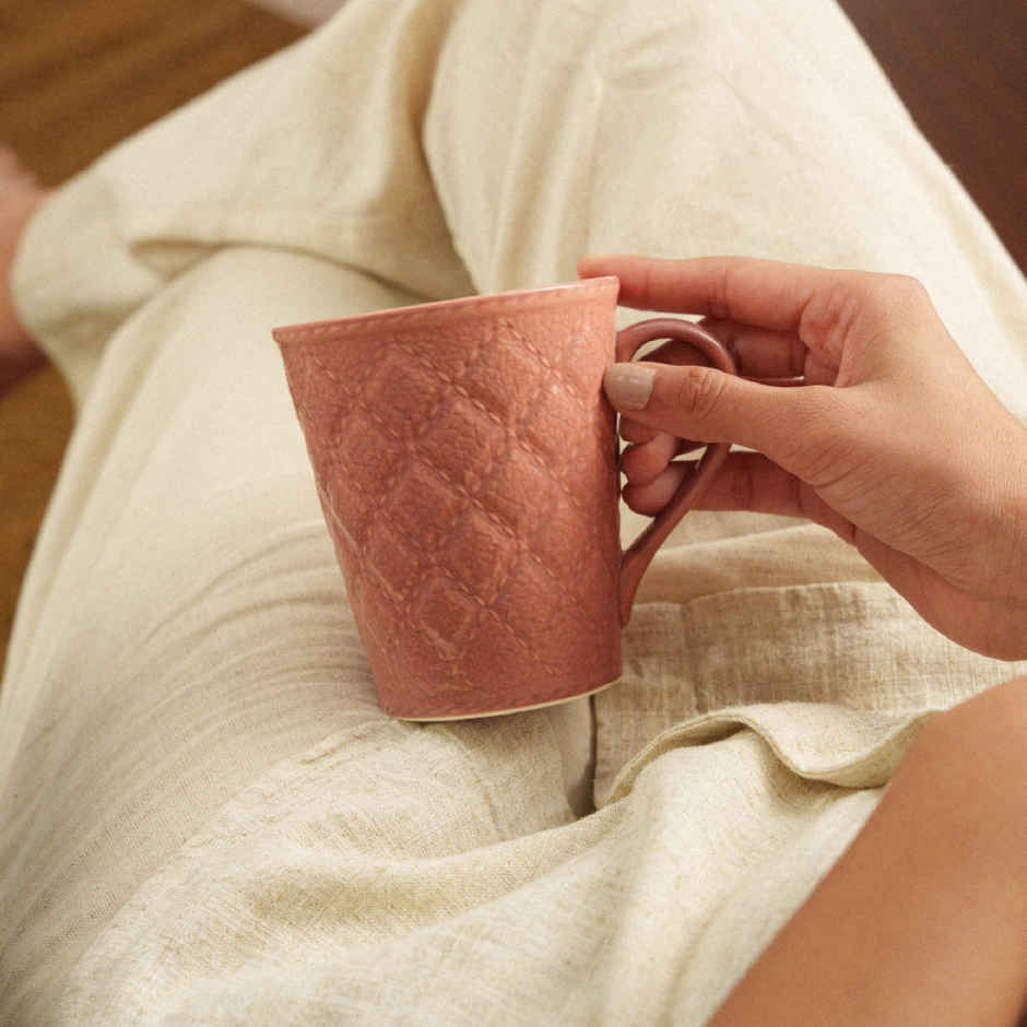 Borosil Porcelia Velvetto Merlot Tea Coffee Porcelain Mug Set Microwave Dishwasher Safe