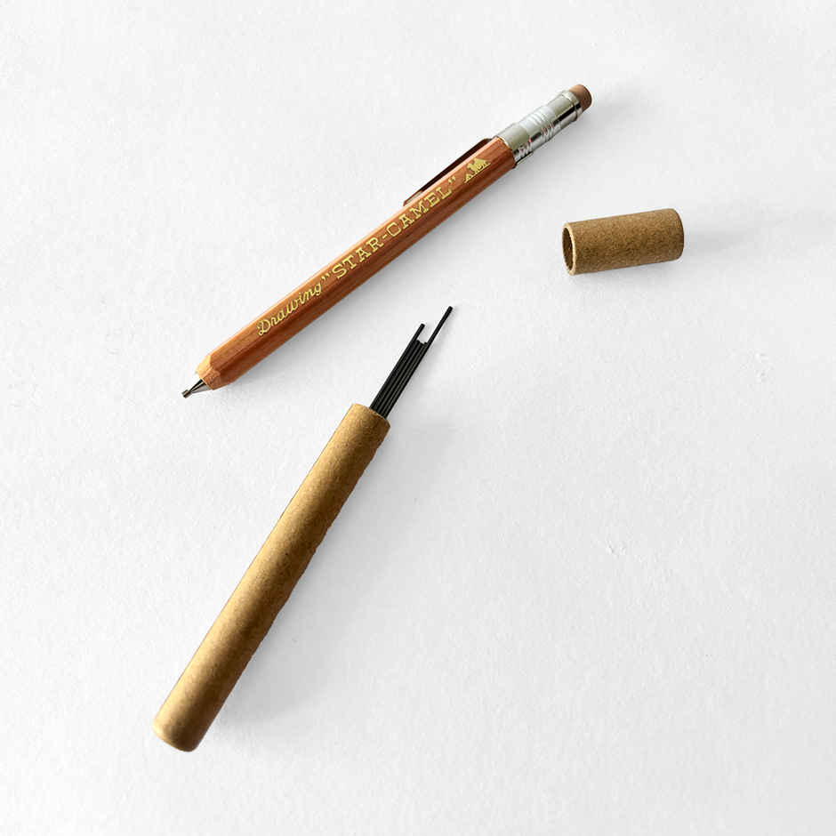 Camel Natural Mechanical Pencil with Lead Case