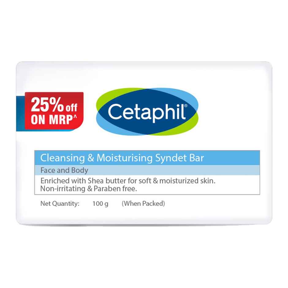 Cetaphil Cleansing Moisturizing Syndet Bar