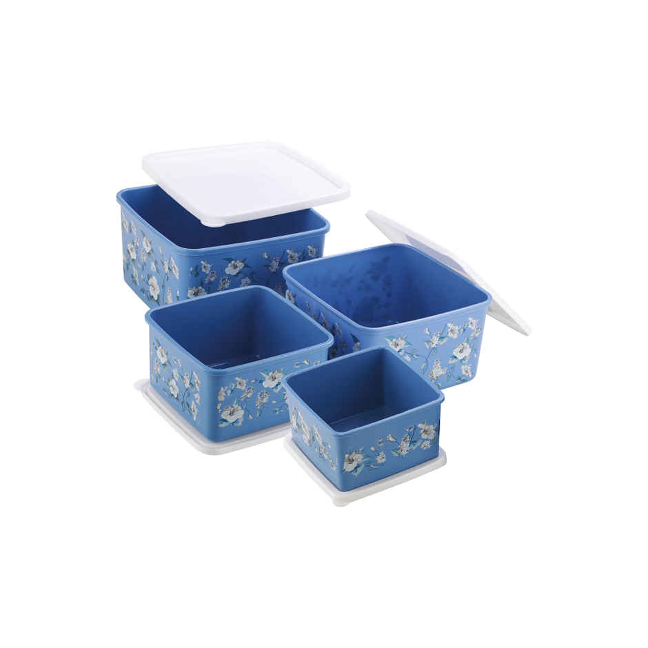 Joyo Fresia Storage Container Set | 4 Pcs | Assorted | Plastic Storage Container, Kitchen Organizer