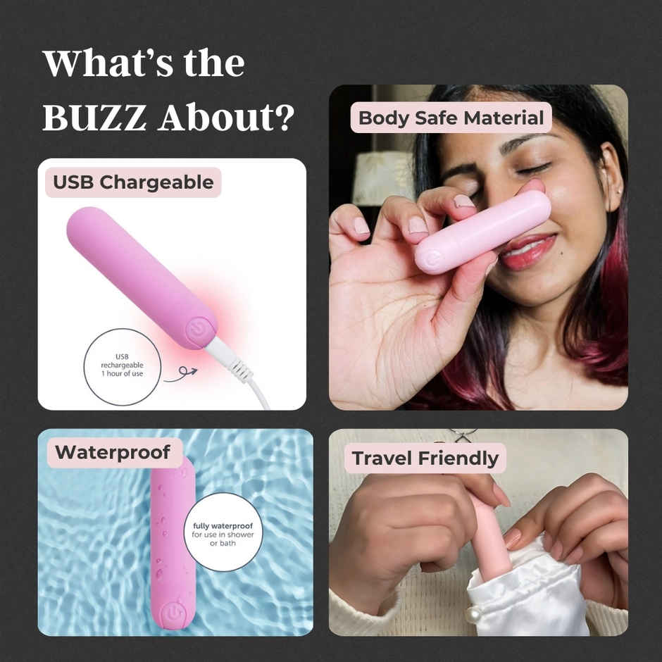 Boldedge Buzz Mini Bullet Personal Mssager - Pink