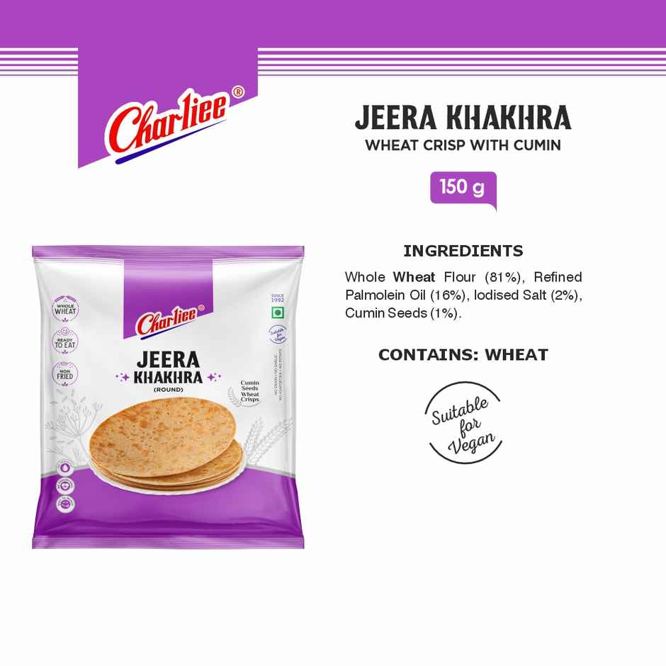 Charliee Jeera Khakhra