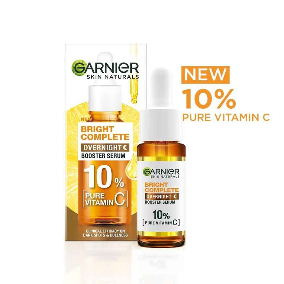 Garnier Bright Complete Night Vitamin C Serum With 10% Vitamin C for Bright Skin
