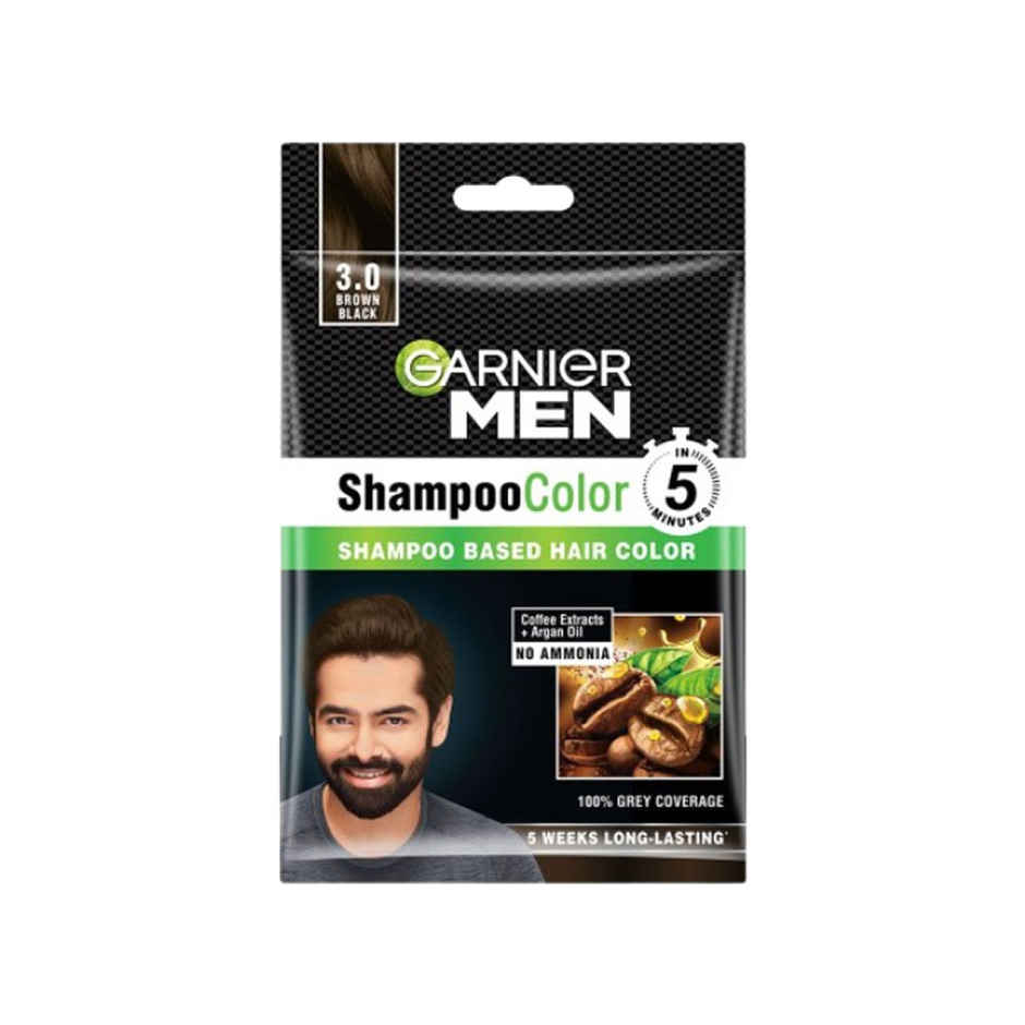 Garnier Men Shampoo Hair Color Shade | 3.0 Brown Black