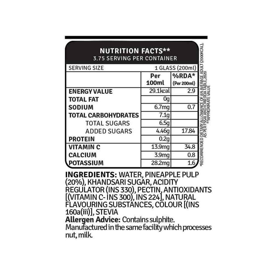 RAW Pressery Refreshers Pineapple Juice  Fruit Juice  Not From Concentrate