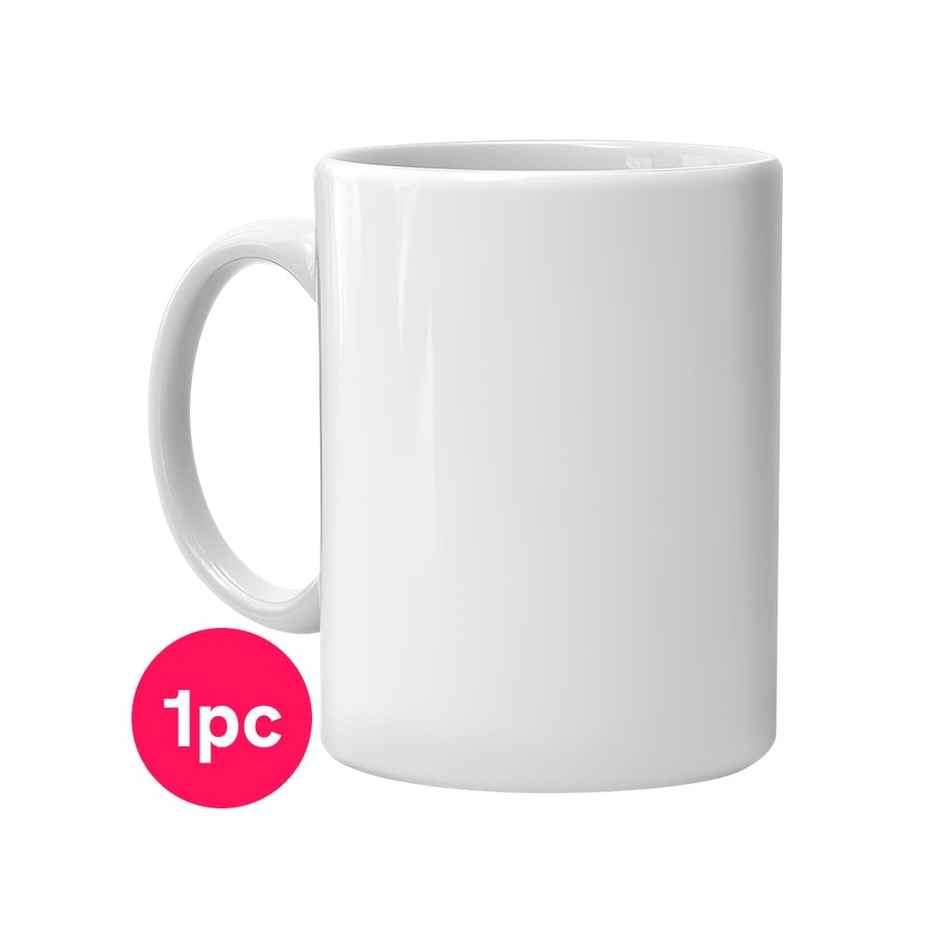 Homez it Ceramic Coffee Mug | 300 ml | White