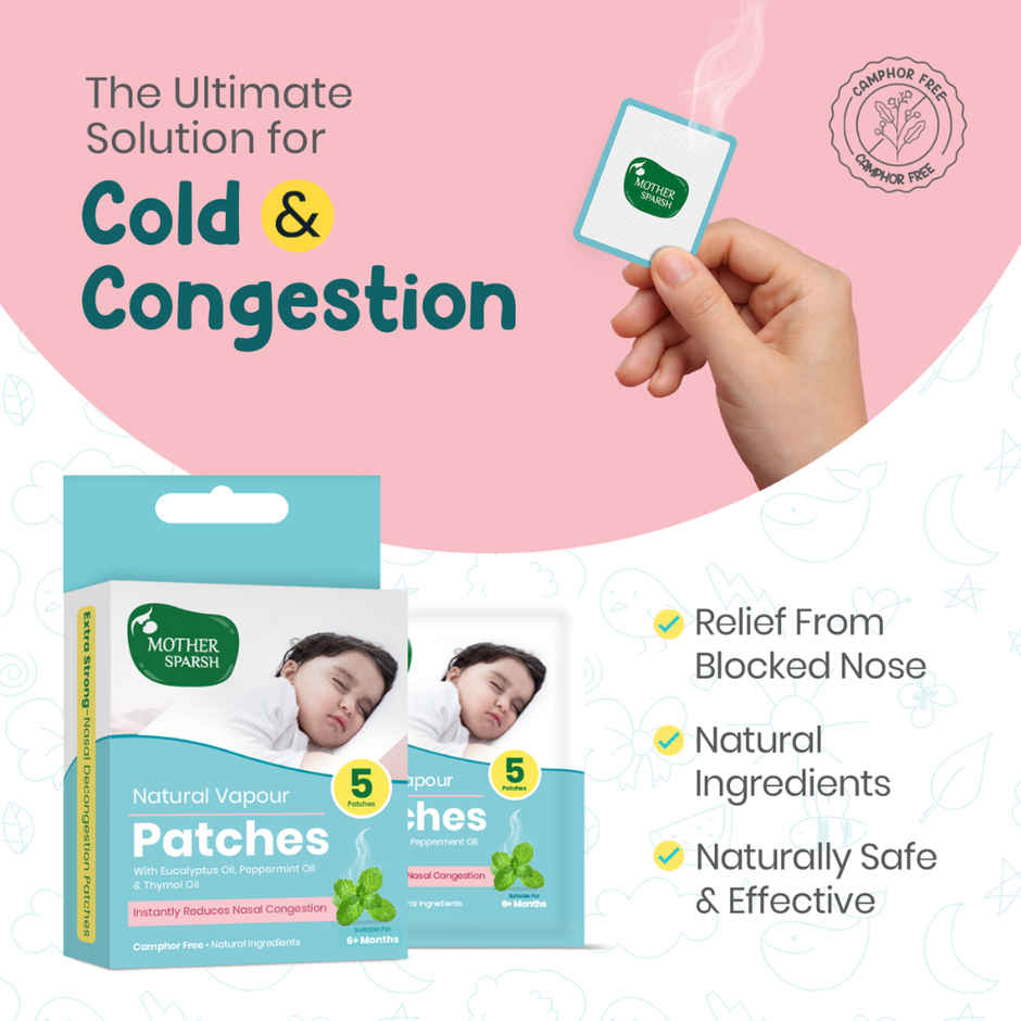 Mother Sparsh Natural Vapour Patches (Pack of 5)