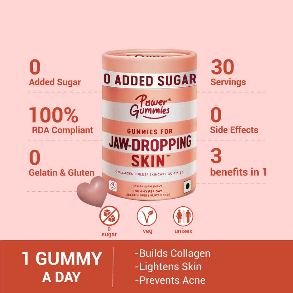 Power Gummies Jaw-Dropping Skin Gummies