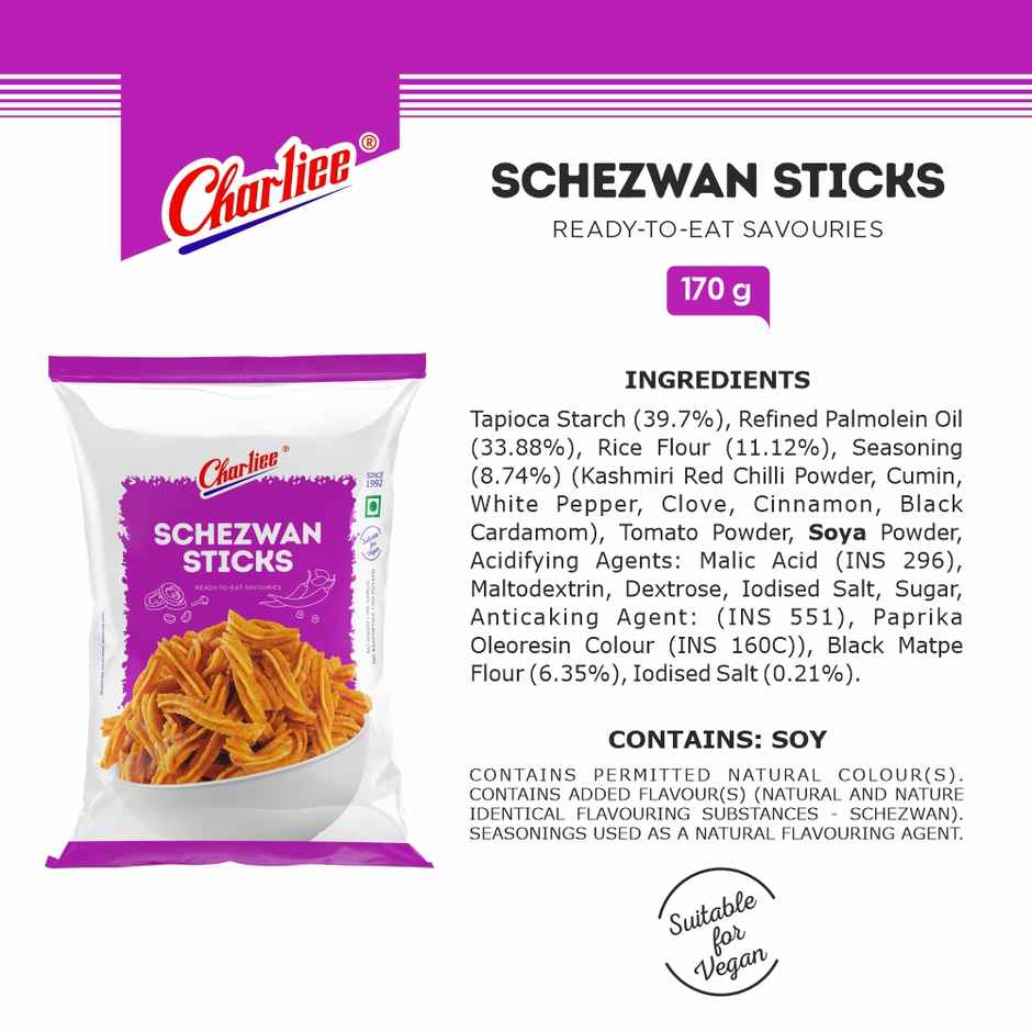 Charliee Schezwan Sticks | Spicy Snack Sticks