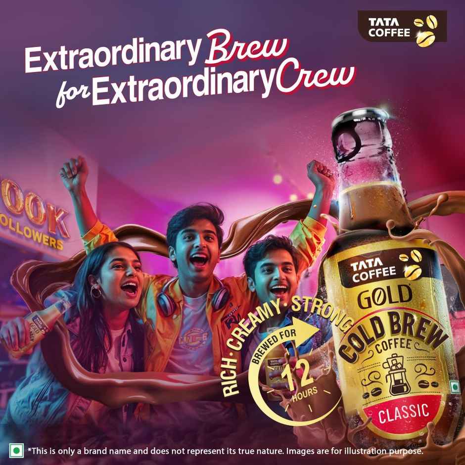 Tata Cold Brew Coffee, Classic Iced Coffee, Rich & Creamy, Ready to Drink