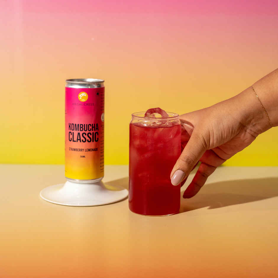 Krishi Cress Classic Strawberry Lemonade Kombucha