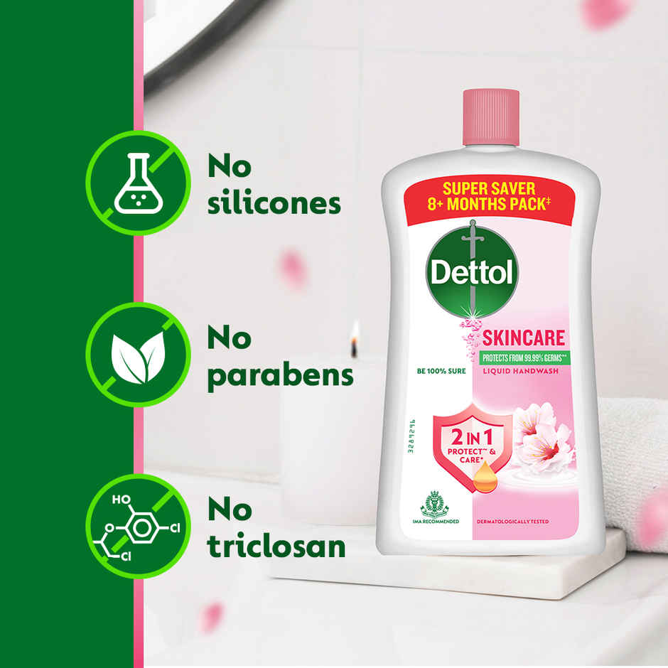 Dettol Skincare Hand Wash Refill | Moisturizing Handwash | pH Balance | Gentle on Skin