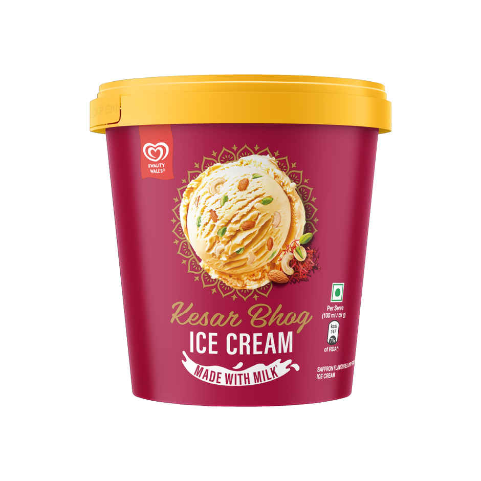 Kwality Wall's Kesar Bhog Ice cream Tub