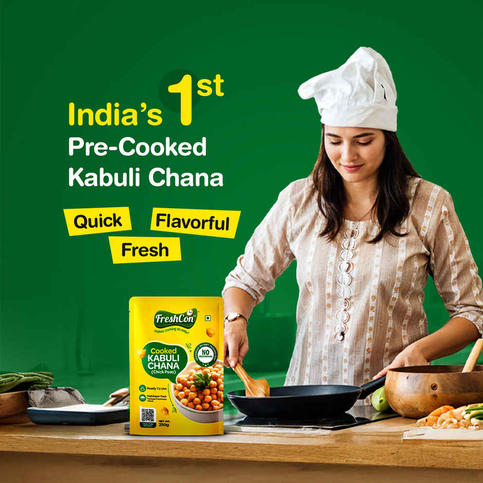 921 Rozana Basmati Rice (1kg) & Freshcon Cooked Kabuli Chana | Chickpeas (250g) Combo